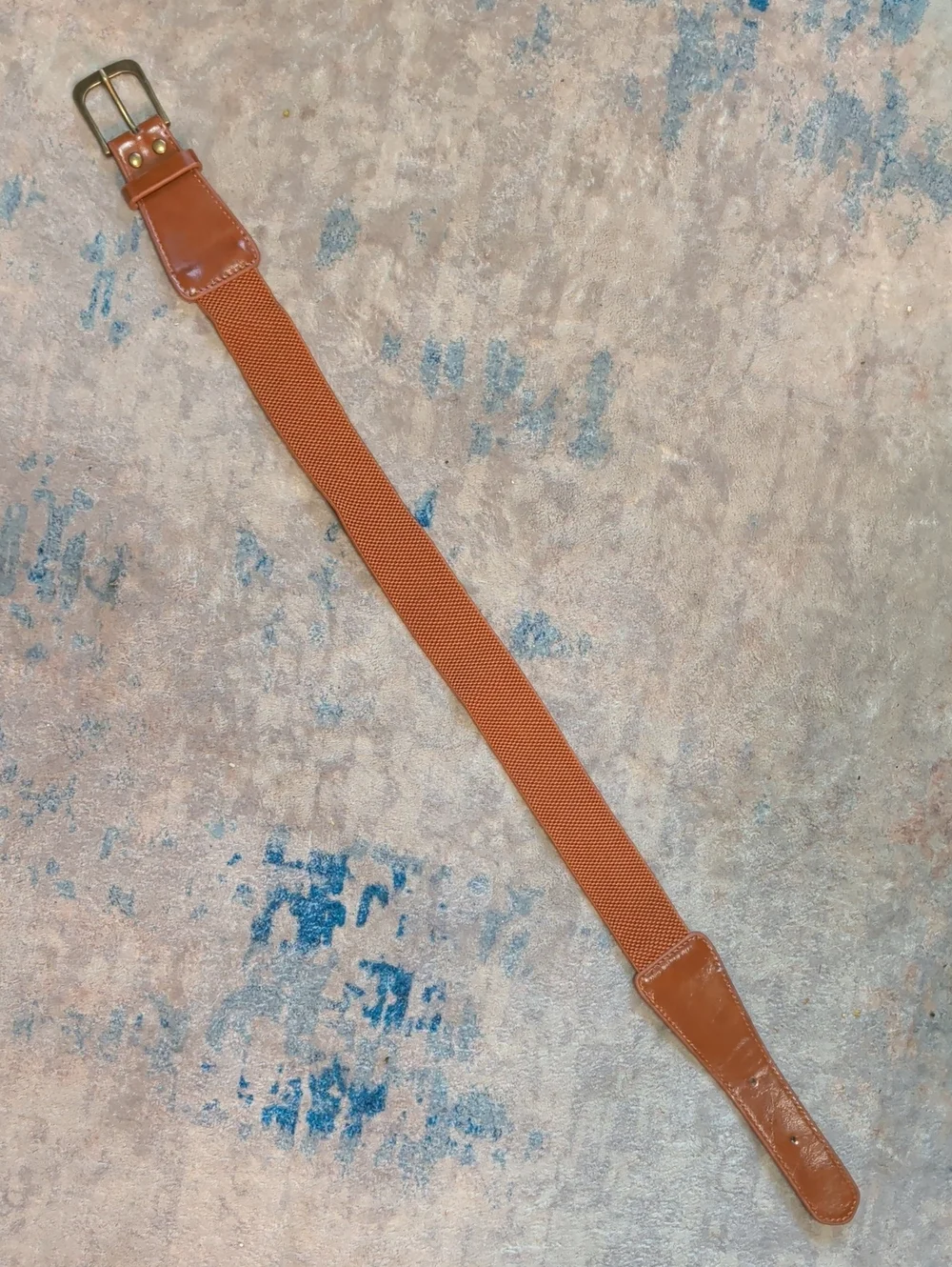 Brown Stretchable Braid Belt with Leather Trim - NWOT - Unisex Women's 29